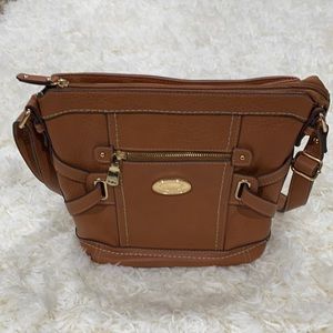 BOC BORN CONCEPT PARK PLACE CROSSBODY BAG BROWN VEGAN LEATHER